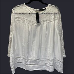 NWT Zanzea White Lace Blouse 5XL